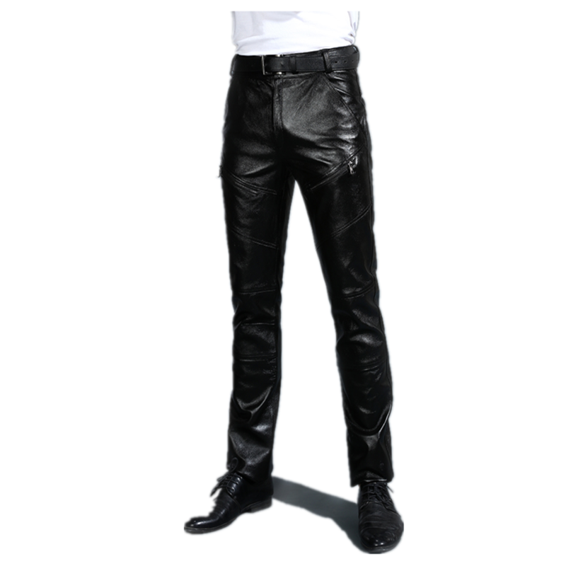 Calças de couro genuíno dos ho - Motorcycle Gear Mens avaliação e preço
