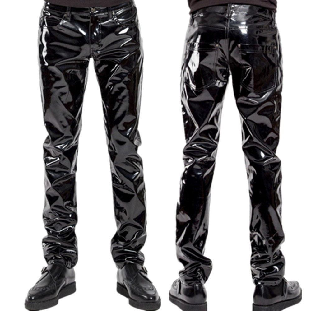 Calças de látex de pvc brilhan - Motorcycle Gear Mens avaliação e preço